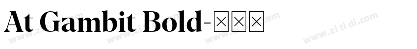 At Gambit Bold字体转换 At Gambit Bold字体转换